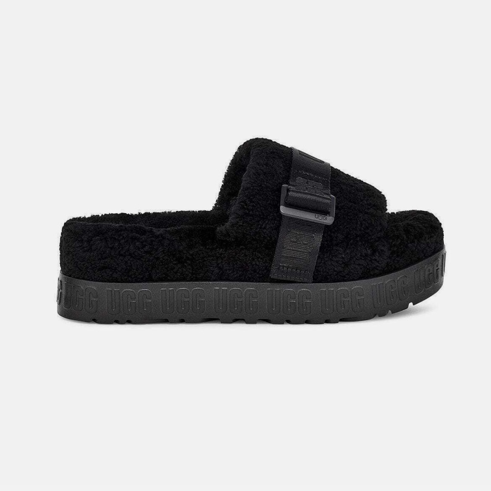 UGG Black Platform Slides